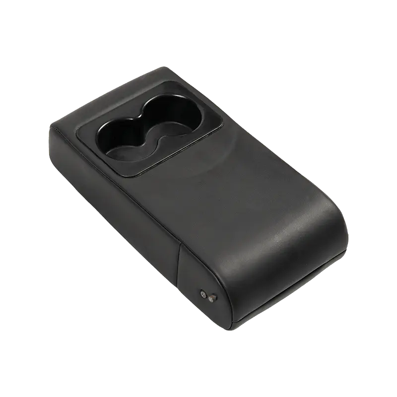 Conjunto de apoio de braço de espuma de pele integral PU moldado automotivo com inserção reforçada